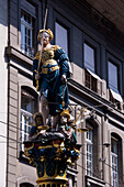 Fountain sculpture, Justice Fountain, Gerechtigkeitsbrunnen, Gerechtigkeitsgasse, Old City of Berne, Berne, Switzerland