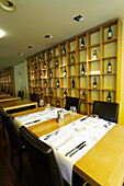 Table settings inside Restaurant Balthazar, Basel, Switzerland