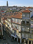 Torre dos Clérigos at the back. Porto. Portugal.