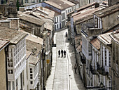 Rua das Hortas, Santiago de Compostela. La Coruña province, Galicia, Spain