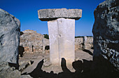 Taula (table), prehistoric structure. Torralba d En Salort. Minorca. Baelaric Islands. Spain