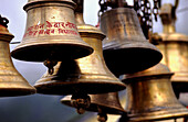Votive bells. Kedarnath temple. Himalaya Garhwal, Uttarakhand. Uttar Pradesh. India.
