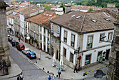 Cuesta del Cristo street, Santiago de Compostela. La Coruña province. Spain