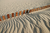Sand dunes barriers. Valdevaqueros beach, Tarifa-Cádiz, Andalucía. Spain