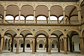 Covarrubias courtyard in Hospital de Tavera (1541). Toledo. Castilla La Mancha. Spain.