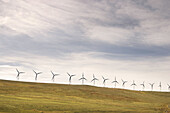 Wind turbines, near Pincher Creek, Alberta. Canada