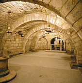 San Antolín visigothic crypt (remains dating 8th century) in the cathedral. Palencia. Spain