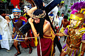 Christ on the road to Calvary. Moriones Festival. Easter Sunday. Marinduque Island. Philippines.