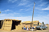 African Hotel at Wadi el Agial region. Fezzan. Sahara desert. Libya. Africa.