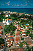 View of Olinda with Iglesia da Se at the background. Pernambuco State. Brazil