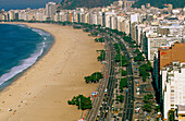Copacabana Beach in Rio de Janeiro. Brazil