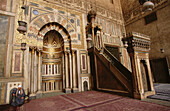 Minbar and mihrab in Sultan Hassan mosque. Cairo. Egypt