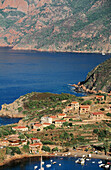 Girolata in Golf of Porto. Corsica Island. France