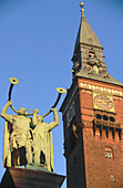 Scuptures in Radhus Pladsen (City Hall Square). Copenhaguen. Denmark