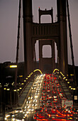 Golden Gate Bridge at night. San Francisco. California, USA