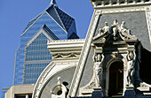 City Hall and two Liberty Place buildings. Philadelphia. Pennsylvania. USA.