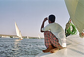 Felucca on Nile River. Aswan. Egypt
