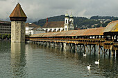Chapel Bridge in Luzern. Switzerland