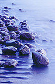 Stone beach. Portixol cove. Jávea. Alicante Province. Comunidad Valenciana. Spain