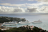 Cruise ships at port. St. Thomas. U.S. Virgin Islands, West Indies