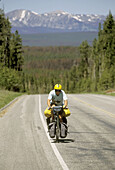 Bicycling in the Grand Teton National Park Wyoming WY