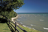 Lake Huron Shoreline on the Great Lakes at Sanilac Michigan MI