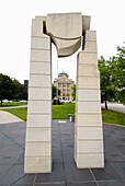 Sculptures and Memorials dot the Civic Center Mall at Toledo Ohio OH