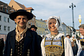 Parade to the Gauboden Festival, Straubing, Lower Bavaria, Bavaria, Germany