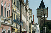 Stadtplatz, Straubing, Niederbayern, Bayern, Deutschland