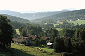 Landscape near Grafenau, Bavarian Forest, Lower Bavaria, Bavaria, Germany