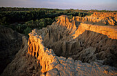 The eroded banks of the Mitchell River at Wrotham Park Station, Queensland, Australia