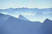 Blick von dem Faulhorn über Grindelwald, Berner Oberland, Schweiz