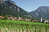 Village in Heidiland, Grisons, Switzerland
