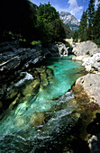 The Soca River in Triglav National Park, Slovenia