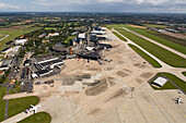 aerial view, Hannover Airport, Lower Saxony, Hannover