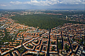 Aerial shot of Hanover, Lower Saxony, Germany