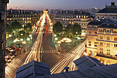 Blick vom Hotel du Louvre zur Opera Garnier, Avenue de l'Opera und Place André Malraux, 1. Arrondissement, Paris, Frankreich, Europa