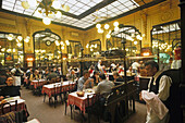 People at the restaurant Chartier, opened in 1896 as a Bouillon restaurant for blue collar workers,  9. Arrondissement, France, Paris, France, Europe