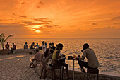 Jamaika Negril Ricks Café bei Sonnenuntergang