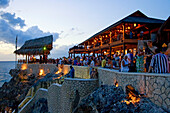 Jamaica Negril Ricks Cafe open air bar viewpoint at sunset