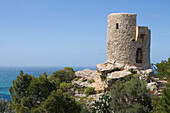 Torre de Ses Animes Wachturm, Banyalbufar, Mallorca, Balearen, Spanien, Europa