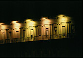 Arno River side at night, detail. Italy