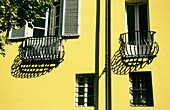 Balconies. Lucca. Tuscany, Italy