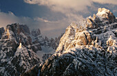 Sextener Dolomiten, view from Monte Agudo, near Auronzo. South Tyrol. Italy.