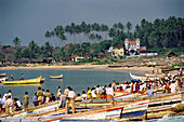 Fishermen at Kovalam beach. India
