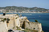 Bastion of Santa Tecla and port. Ibiza, Balearic Islands. Spain