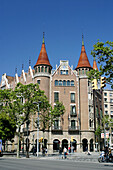 Casa Terrades (aka Casa de les Punxes, 1903-05) by Josep Puig i Cadafalch at Diagonal Avenue. Barcelona. Spain