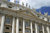 St. Peters Basilica facade. Vatican City, Rome. Italy