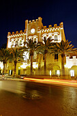 Town hall. Es born square (night view). Ciutadella. Menorca. Spain