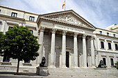 Congreso de los Diputados (Spanish parliament). Carrera de San Jerónimo. Madrid. Spain